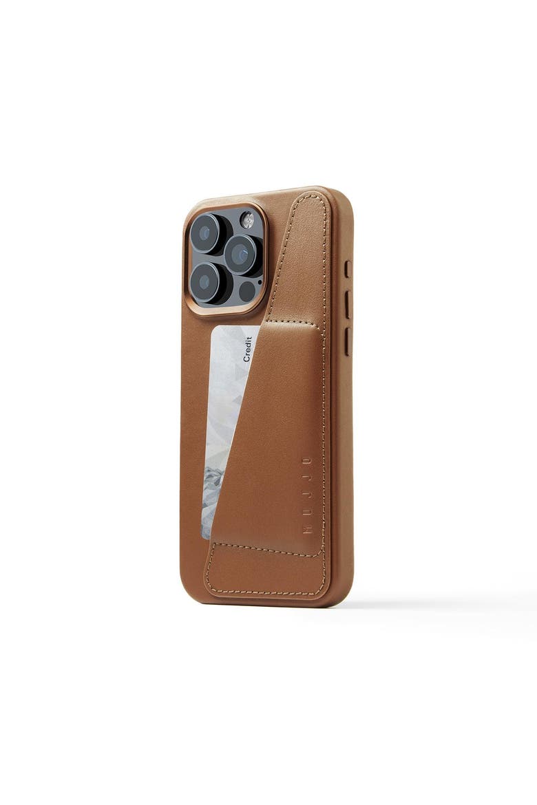 Full Leather Wallet Case for iPhone 15 Pro Max, Alternate, color, Dark Tan