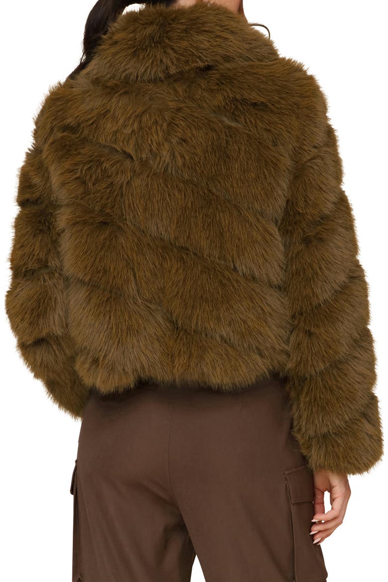 Faux Fur Crop Jacket, Alternate, color, CAPER