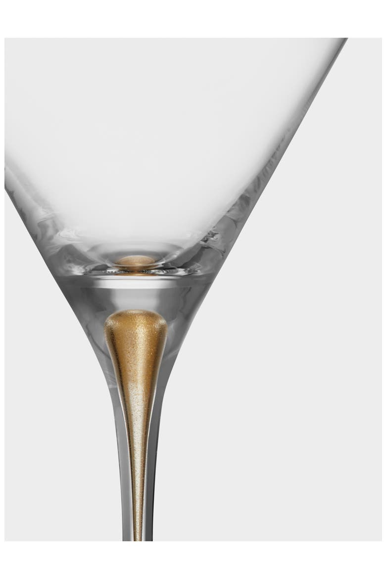 Intermezzo Gold Set of 2 Martini Glasses, Alternate, color, GOLD