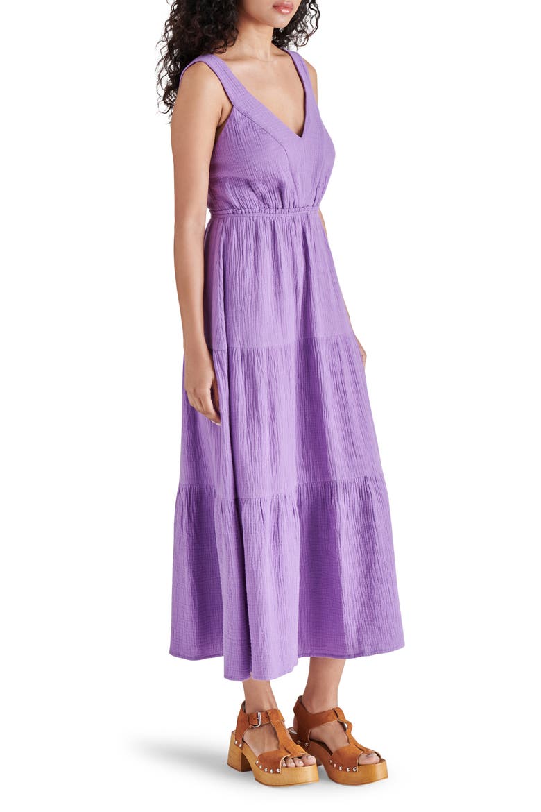 Amira Tiered Cotton Midi Dress (Women) | Nordstrom