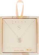 Leith Cubic Zirconia Initial Pendant Necklace