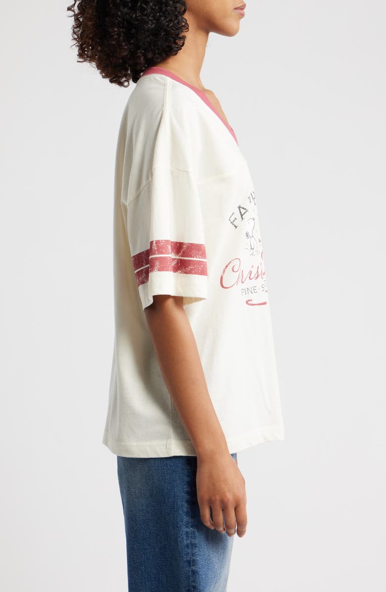 GOLDEN HOUR Peanuts<sup>®</sup> Christmas Tree Farm Cotton Graphic T-Shirt, Alternate, color, Marshmallow