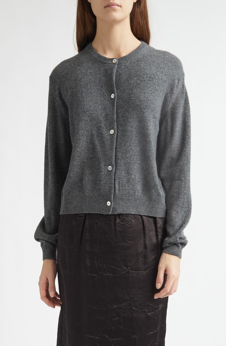 NACKIYÈ Seashell Cashmere Cardigan, Main, color, Smoke Mayfair