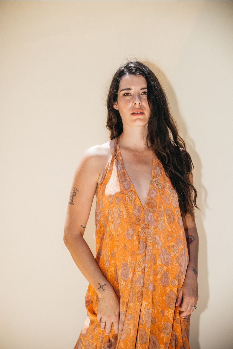 Classic Silk Dress Dago, Alternate, color, Orange