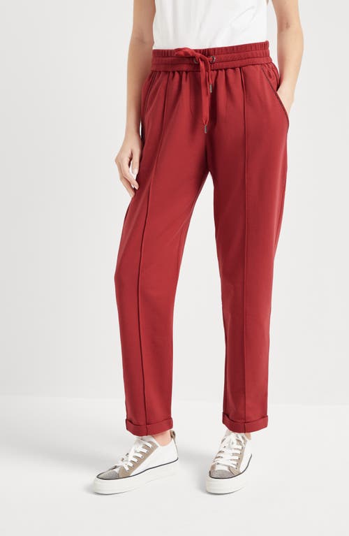 Brunello Cucinelli Track Trousers In Red