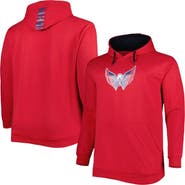 PROFILE Men's Red Washington Capitals Big & Tall Fleece Pullover Hoodie