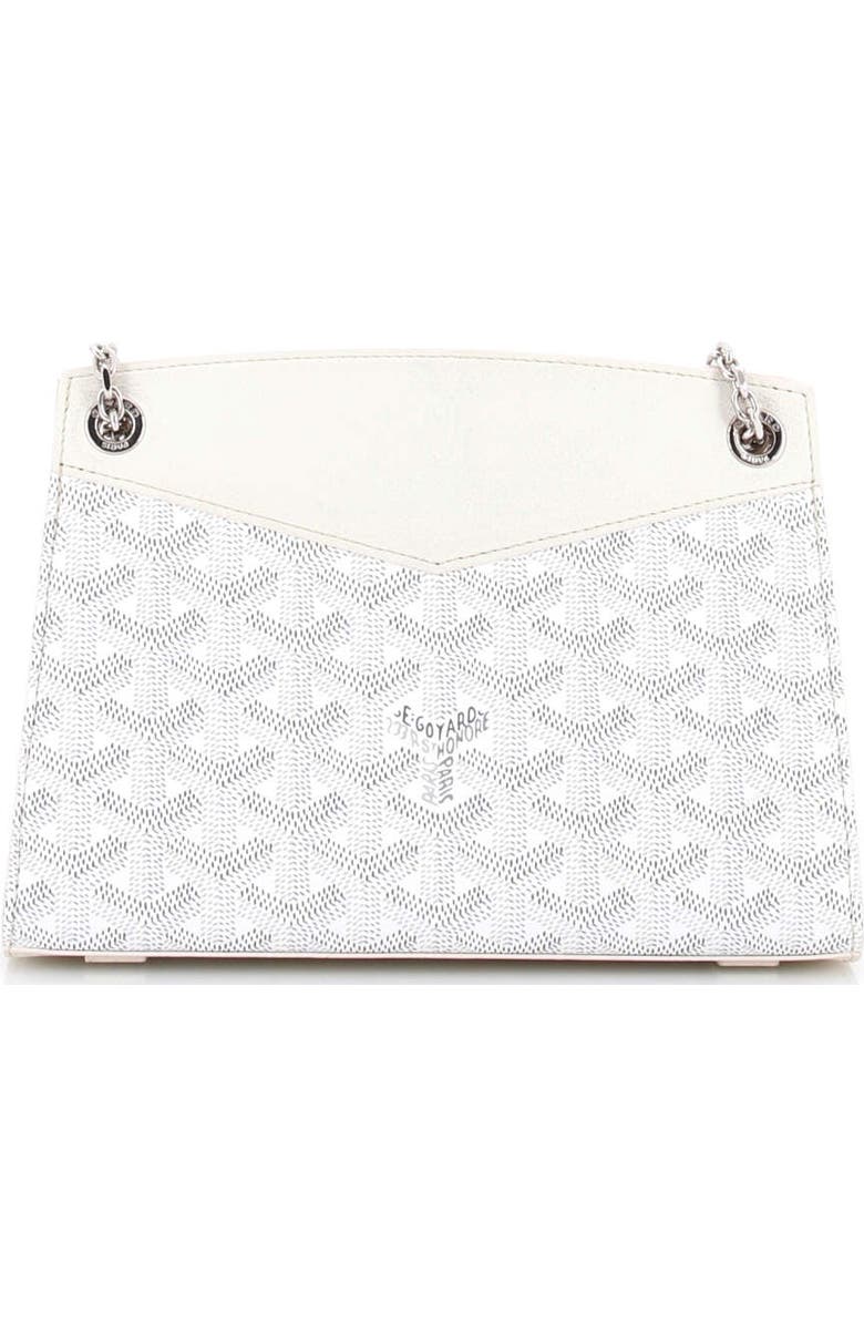 Pre-Owned Goyard Structured Rouette Chain Shoulder Bag Coated Canvas Mini, Alternate, color, White