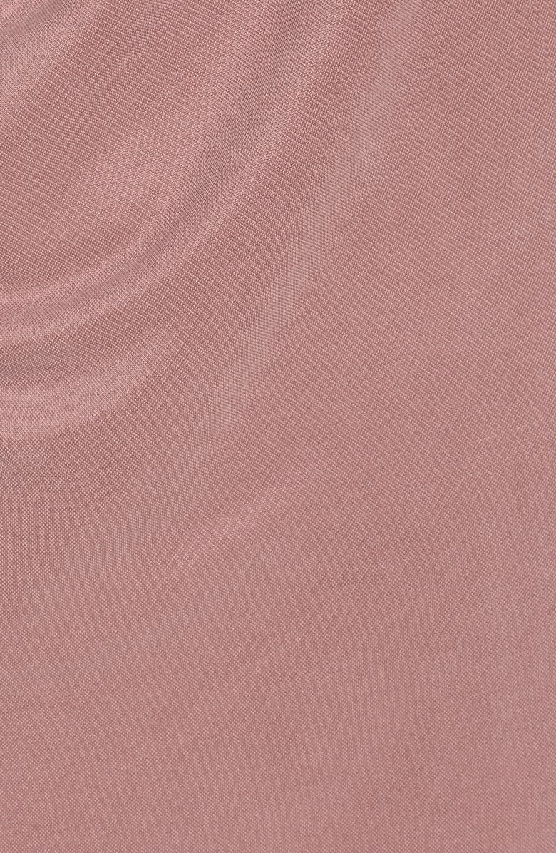 Topshop Asymmetrical Slinky Drape Midi Dress, Alternate, color, 