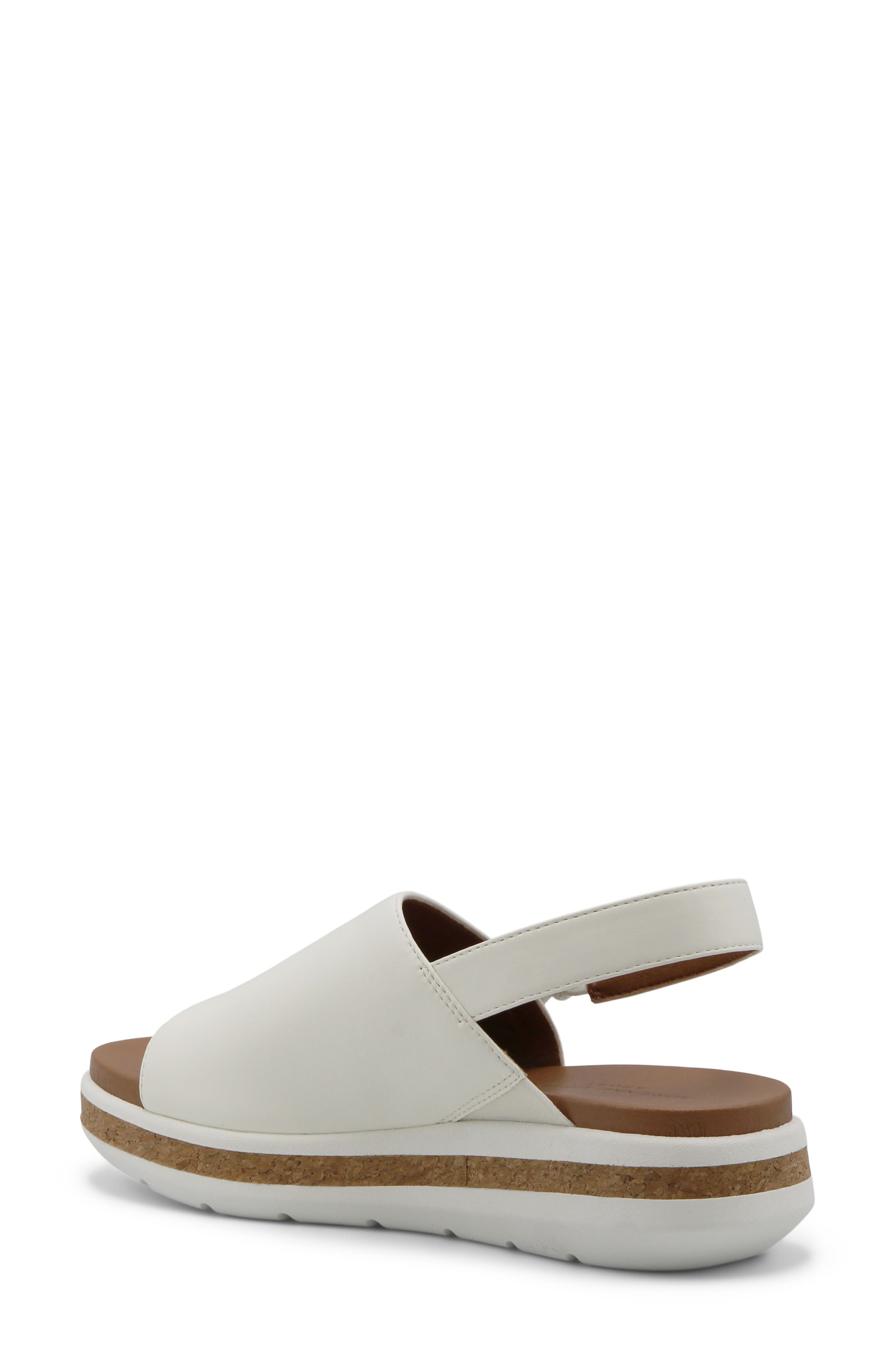Adrienne Vittadini Primo Wedge Sandal, Alternate, color, White