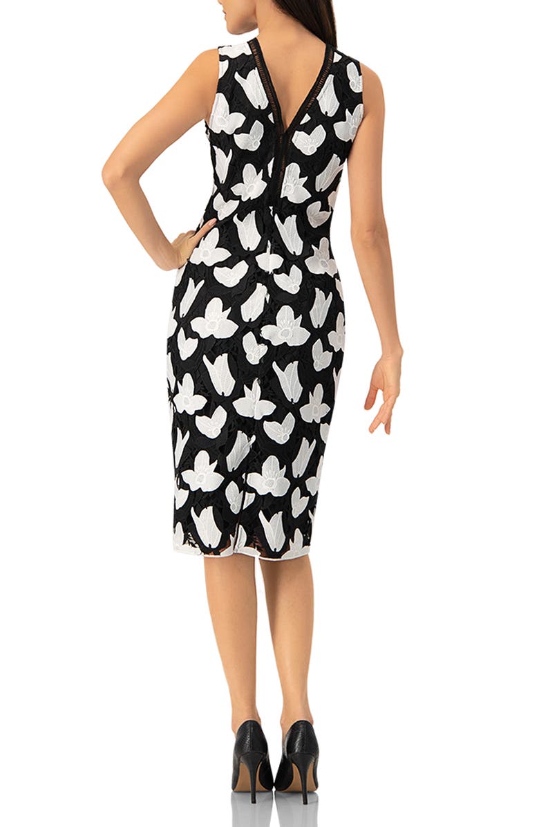 IVONNE Floral Embroidered Sheath Dress, Alternate, color, Black