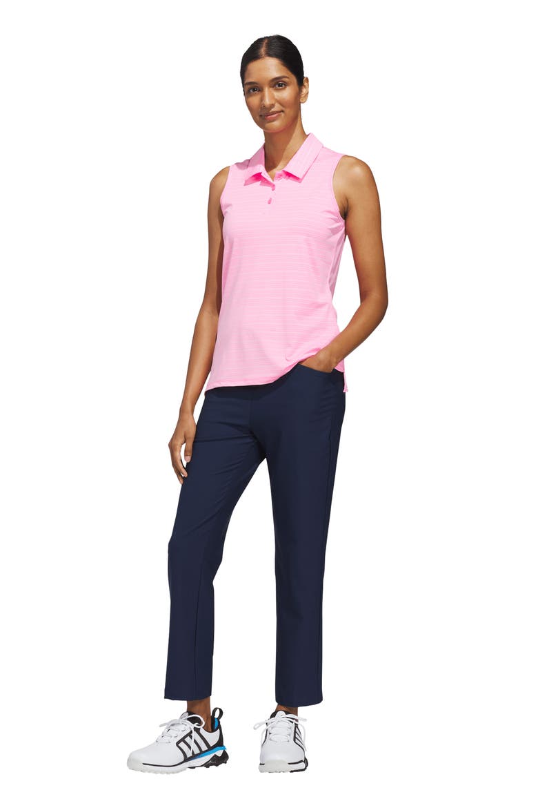 Performance Sleeveless Jacquard Polo, Alternate, color, LUCID PINK