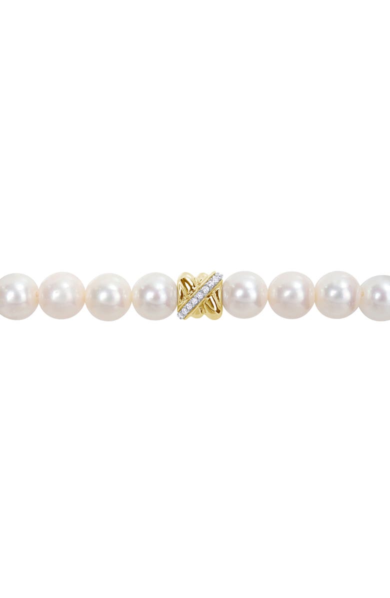 Julianna B. Cultured Pearl & Diamond Bracelet 14k, Alternate, color, Pearl