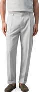 MANGO Pleated Wool Wide Leg Pants