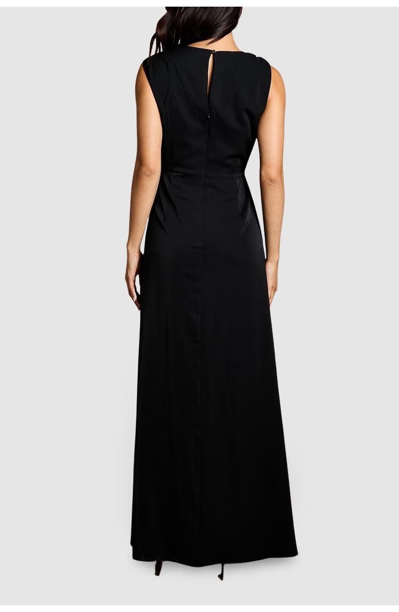 Coast Ruched Side Split Maxi Dress, Alternate, color, Black