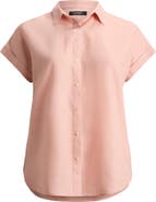 Lauren Ralph Lauren Broono Short Sleeve Linen Button-Up Shirt