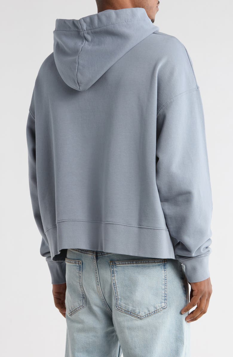 Palm Angels Curved Logo Hoodie, Alternate, color, Grey Fuchsia