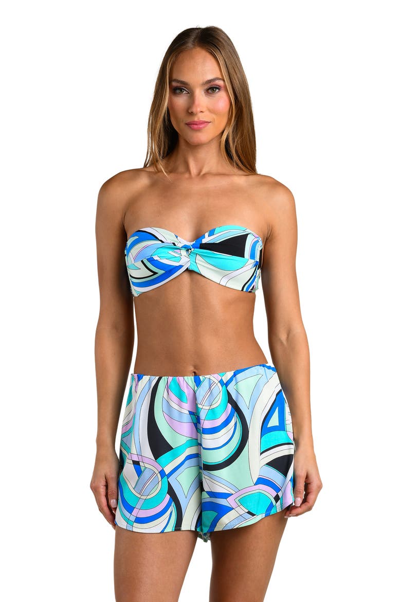 Studio Swirl Print Cover Up Shorts, Alternate, color, SEAFOAM