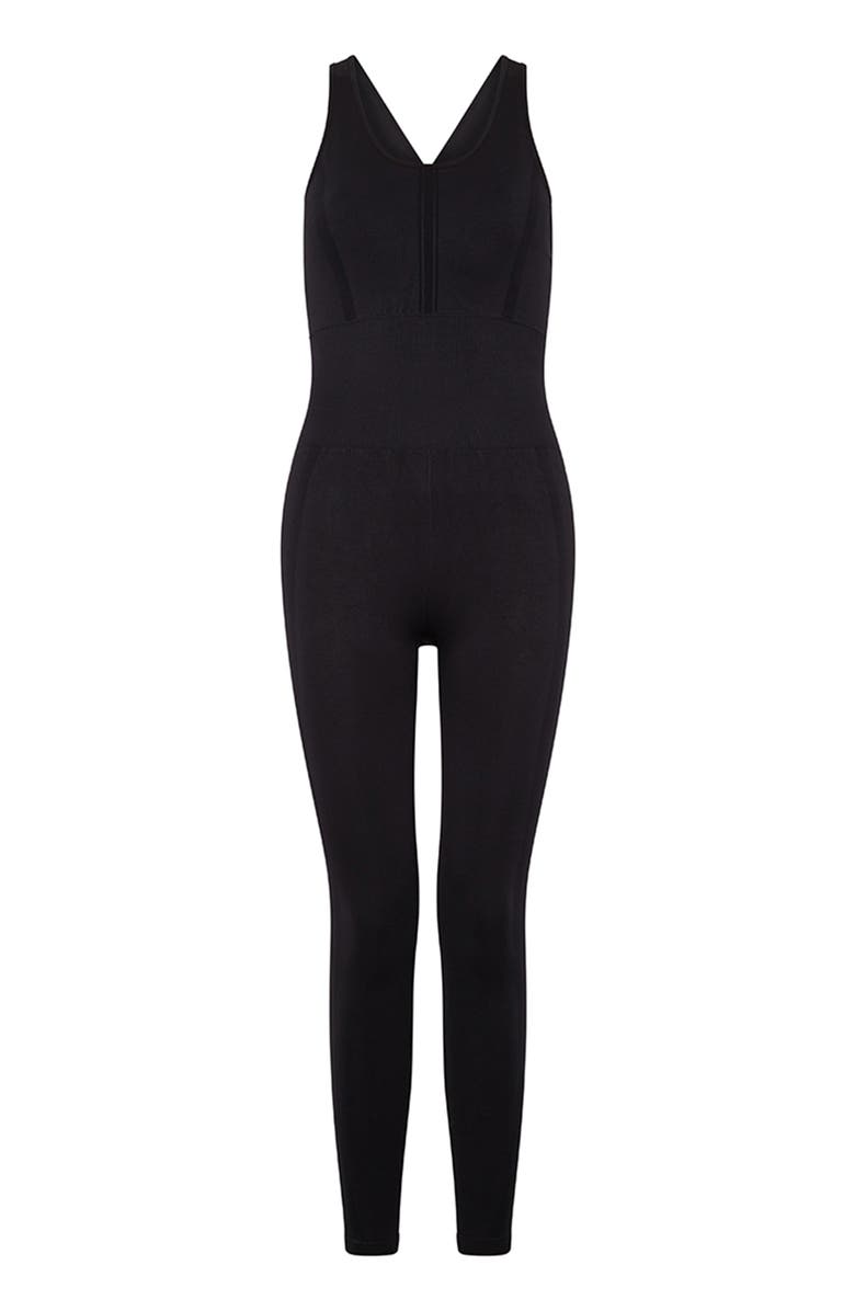Born Living Yoga Sarika Seamless Sport Jumpsuit, Alternate, color, Black
