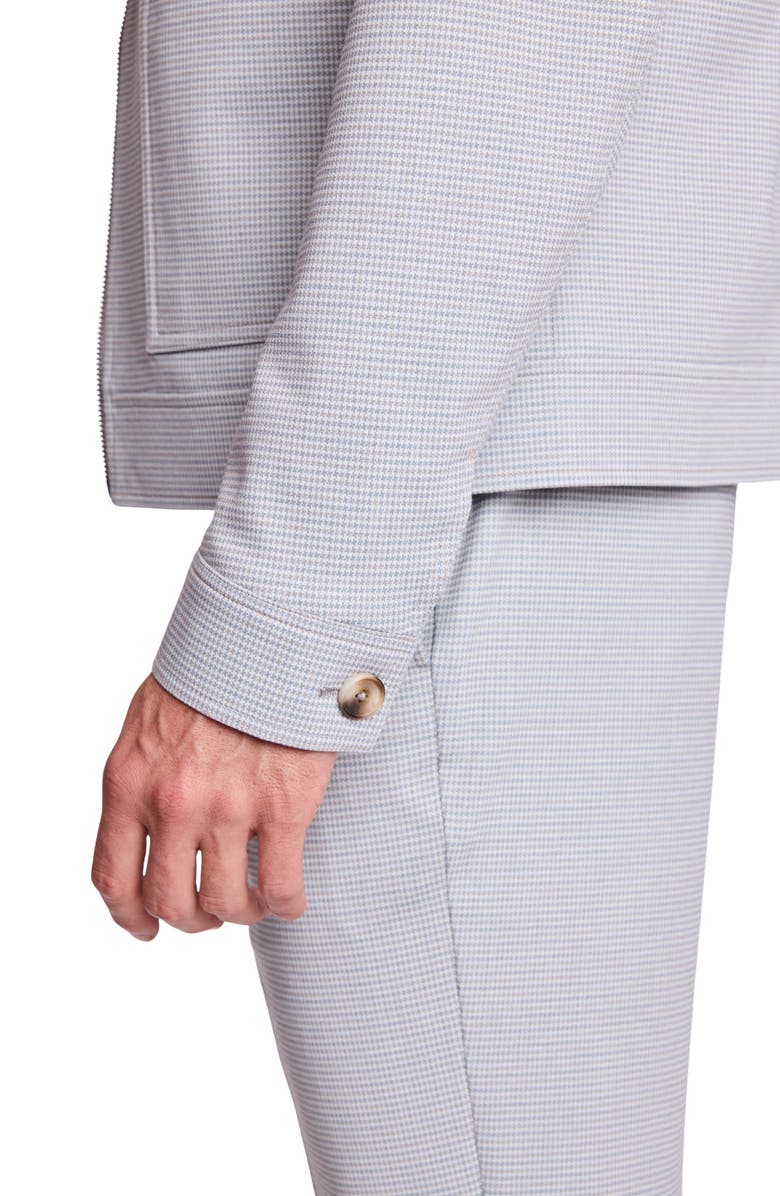 PAISLEY & GRAY Milo Slim Fit Zip Jacket, Alternate, color, Steel Puddle Knit Houndstooth