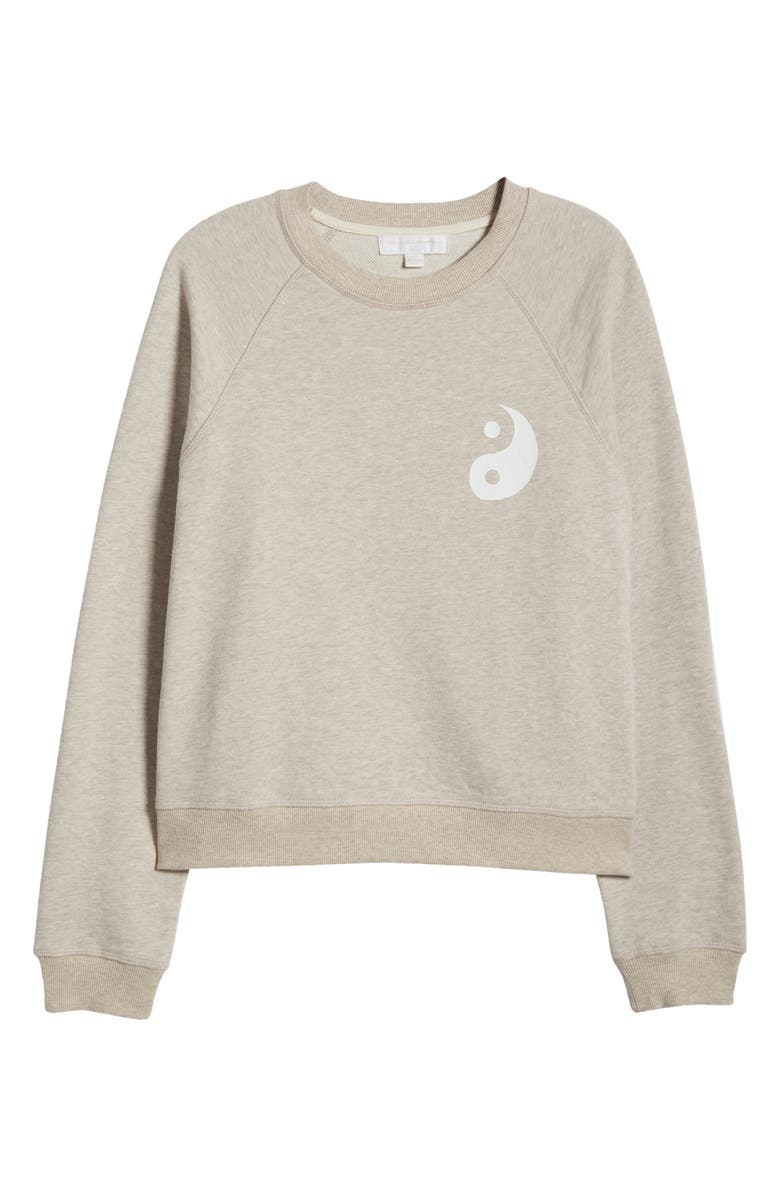 Spiritual Gangster Bridget Yin & Yang Cotton French Terry Sweatshirt, Alternate, color,