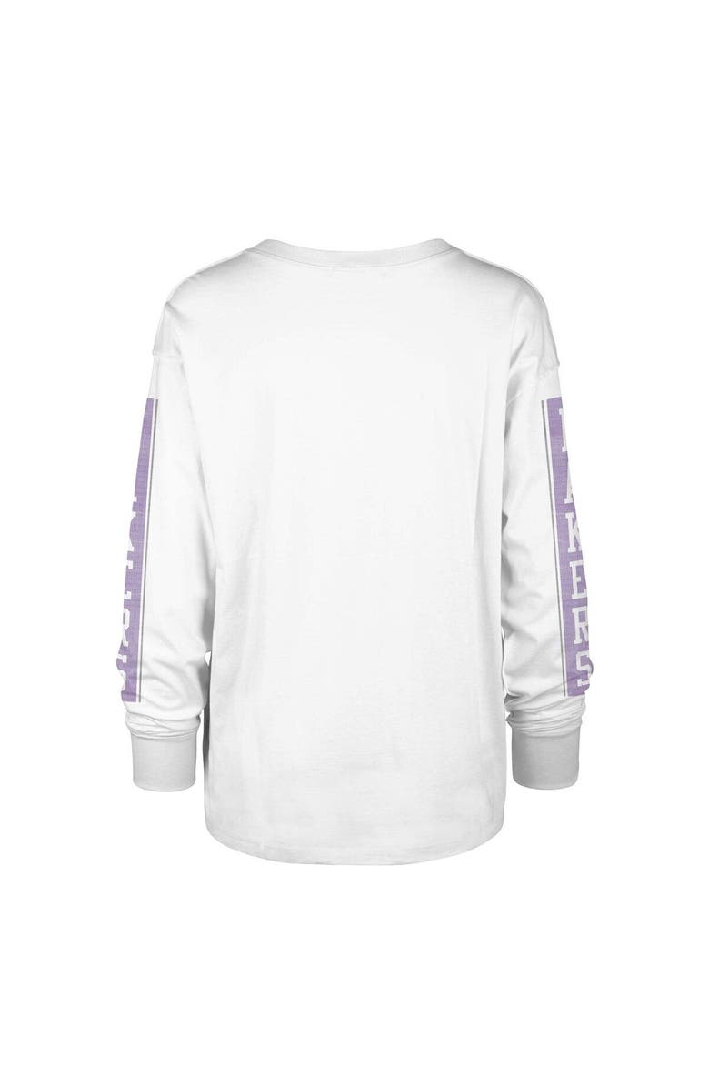 '47 Women's '47 White Los Angeles Lakers City Edition SOA Long Sleeve T-Shirt, Alternate, color, 
