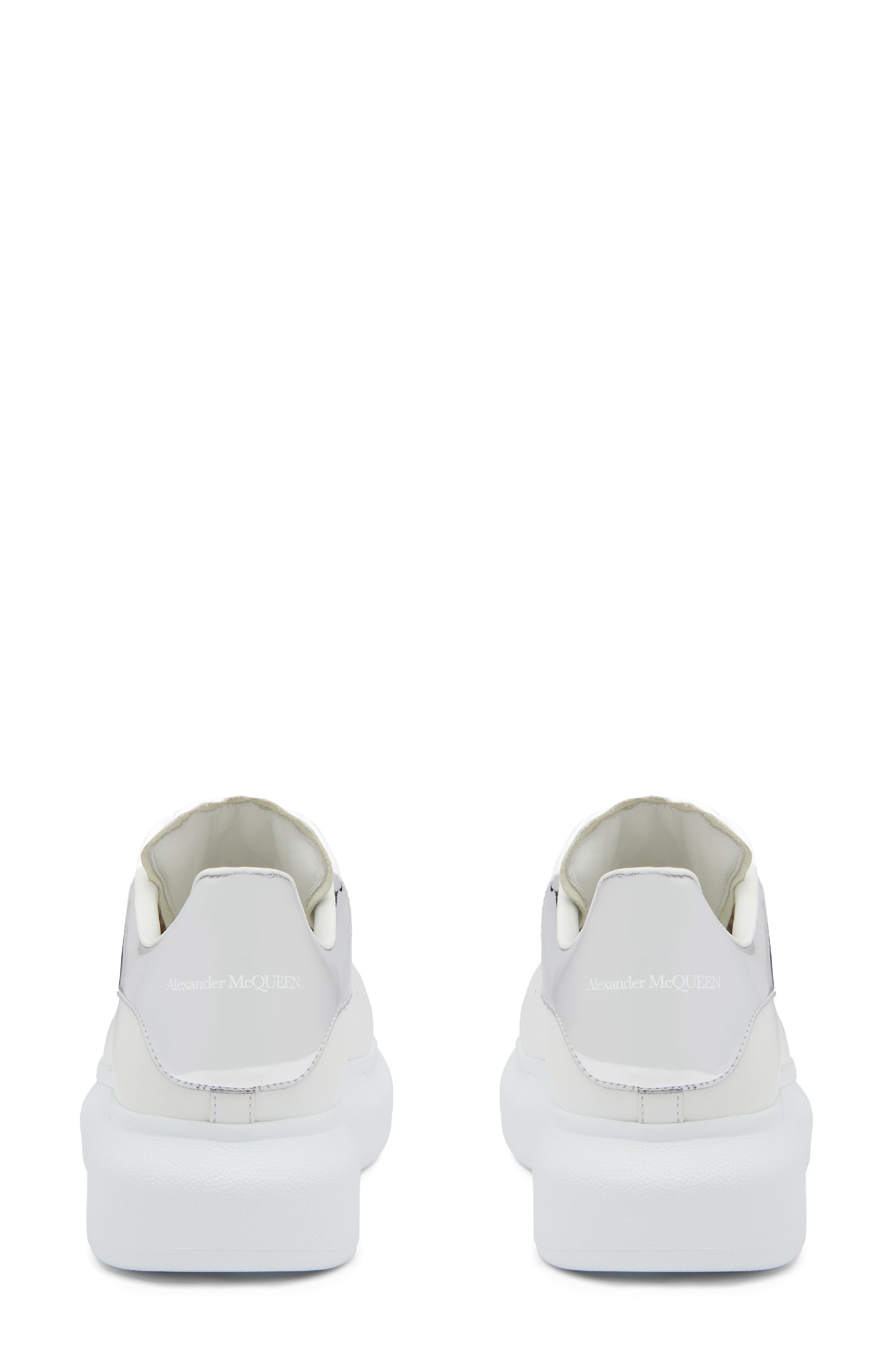 Oversized Sneaker, Alternate, color, WHITE/ SILVER