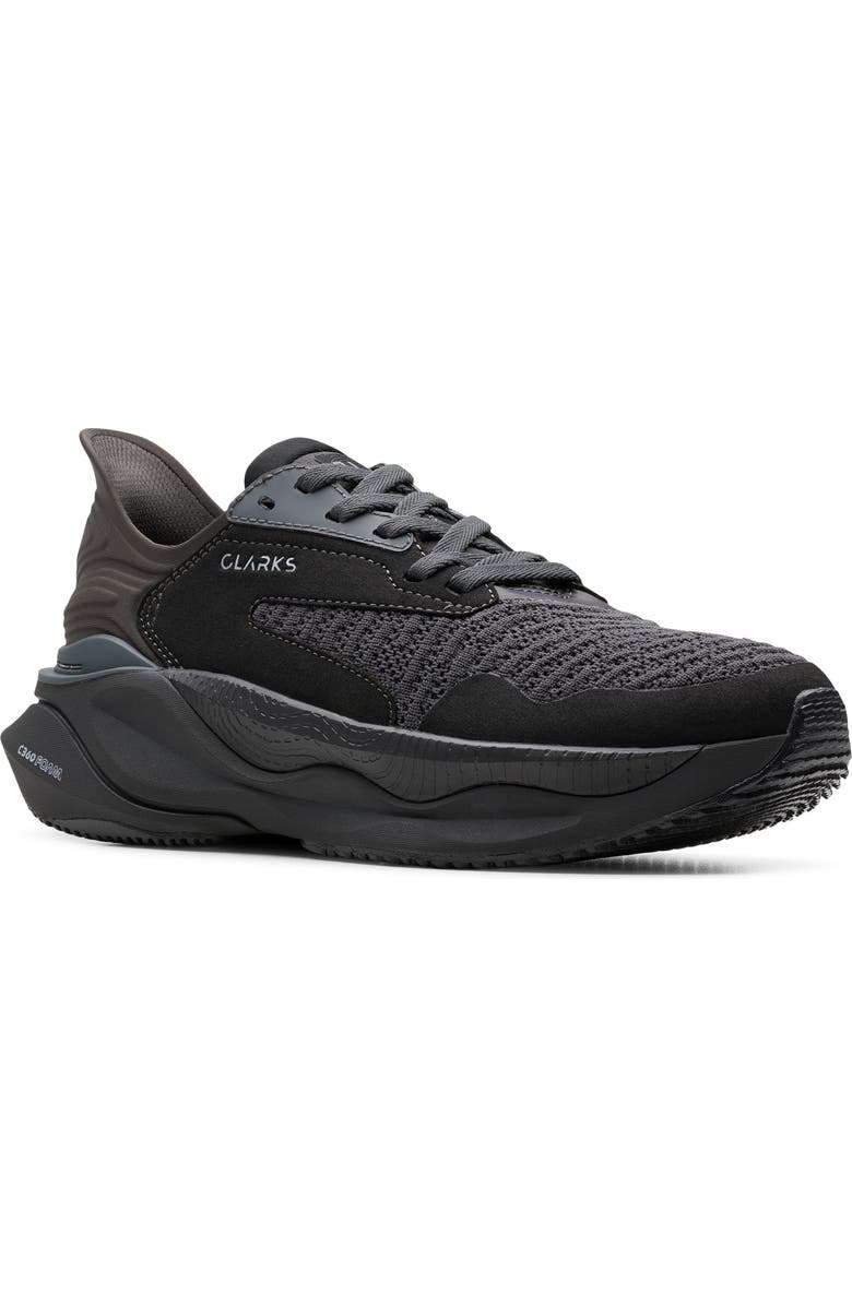 Clarks<sup>®</sup> Pace Lace-Up Sneaker, Main, color, Black