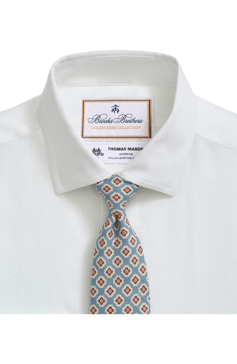 Brooks Brothers x Thomas Mason<sup>®</sup> Solid Linen Dress Shirt, Alternate, color,