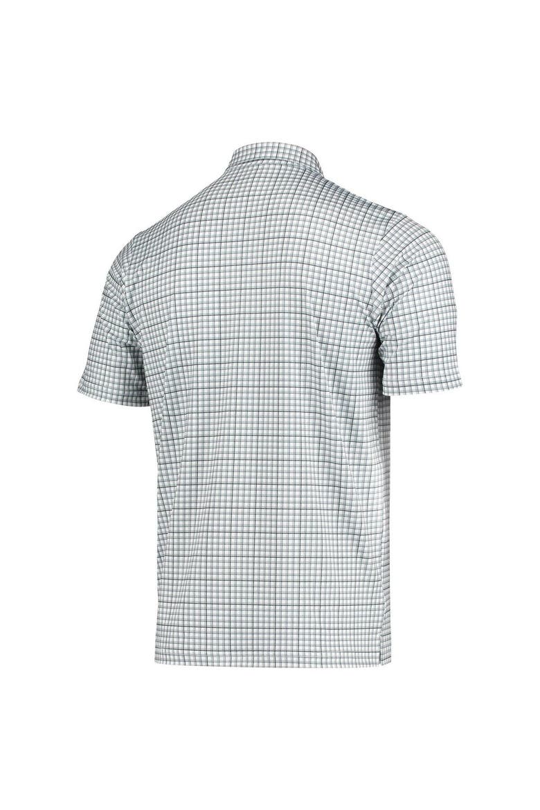 Men's Antigua Gray/Black Los Angeles Rams Deliver Button-Down Polo, Alternate, color, White