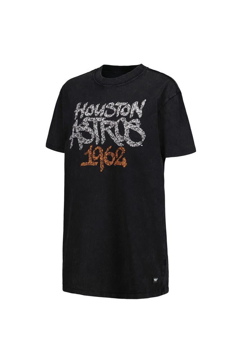 Women's The Wild Collective Black Houston Astros T-Shirt Dress, Alternate, color, Black