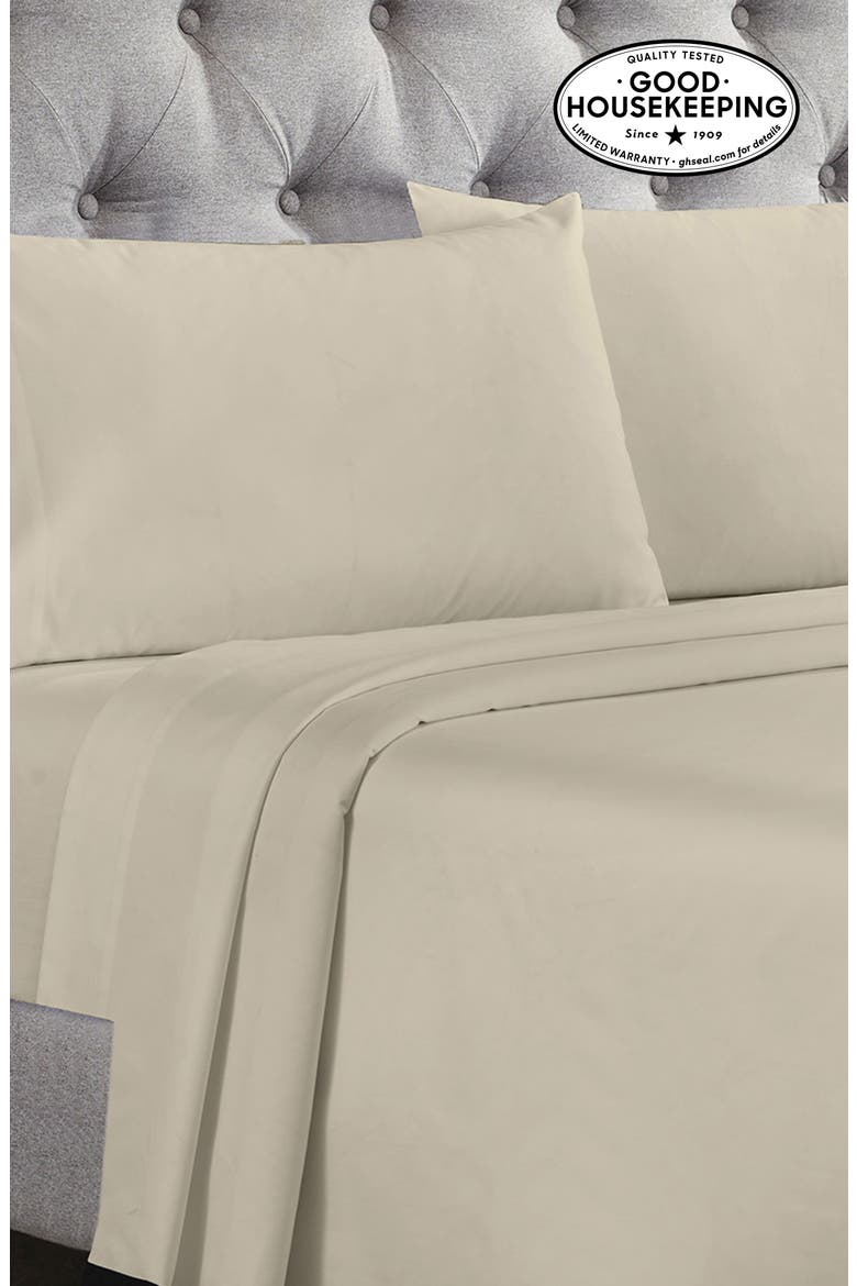 Set of 2 Pillowcases - Signature Comfort 100% Egyptian Cotton Sateen, Alternate, color, Beige