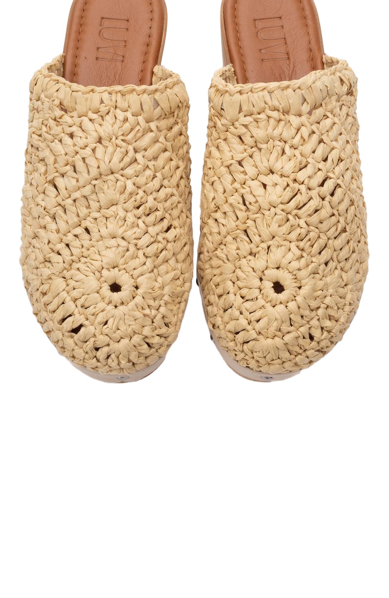 Forever & Always Shoes Cooper Braided Wedge Sandal, Alternate, color, Beige Leather