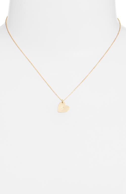 Set & Stones Sophia Initial Heart Pendant Necklace In Gold/n