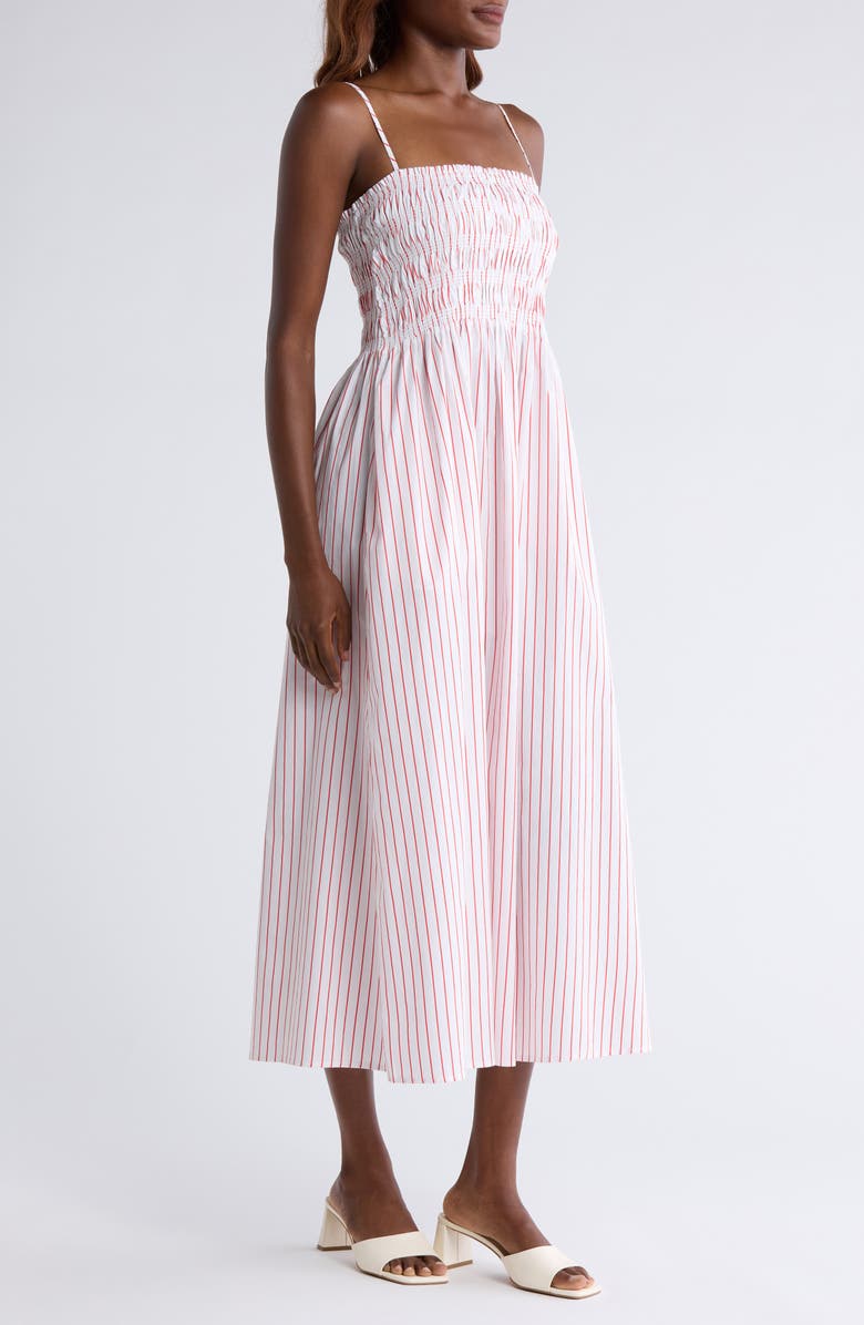 Pistola Bianca Maxi Sundress, Alternate, color, Ruby Stripe