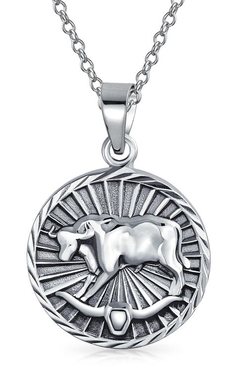 Zodiac Medallion Pendant Necklace