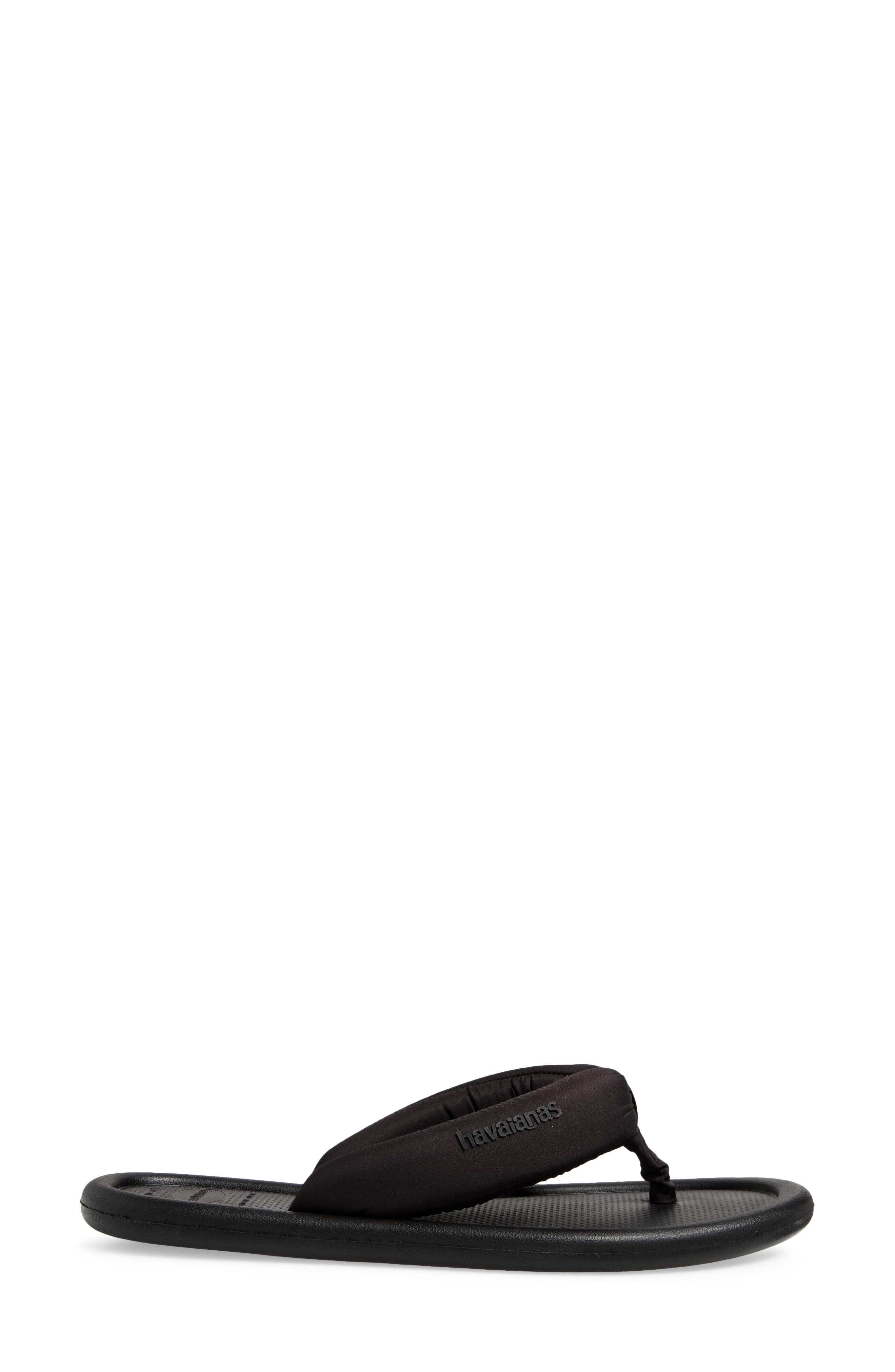 Maxi Puffed Flip Flop, Alternate, color, BLACK