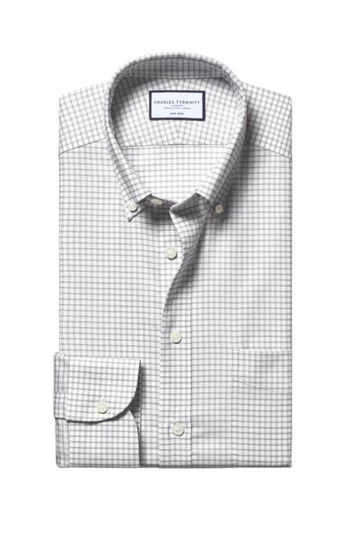 CHARLES TYRWHITT CHARLES TYRWHITT NON-IRON STRETCH OXFORD CHECK SHIRT