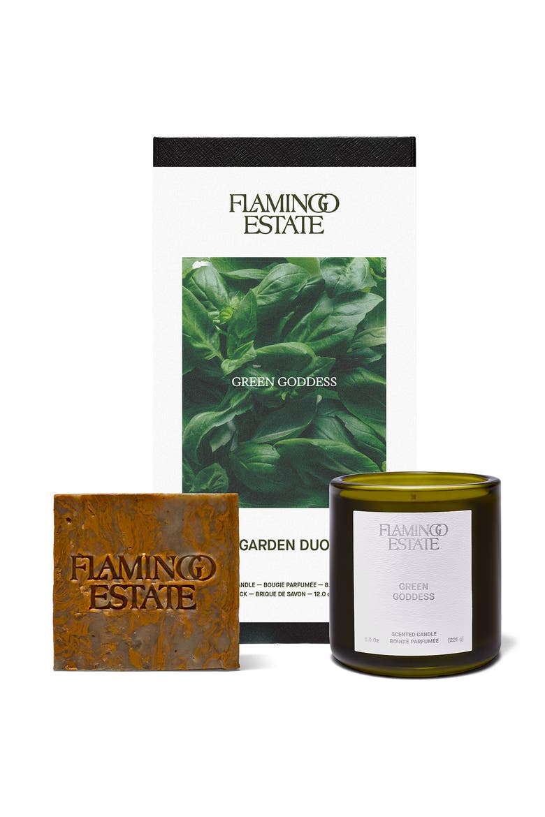 Green Goddess Candle & Soap Brick Gift Set $122 Value, Main, color, GREEN GODDESS