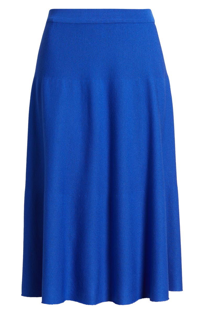 Ming Wang A-Line Knit Skirt, Alternate, color, Sapphire Sea