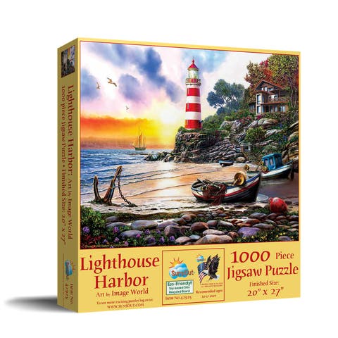 Lighthouse Harbor 1000 piece Jigsaw Puzzle for Adults