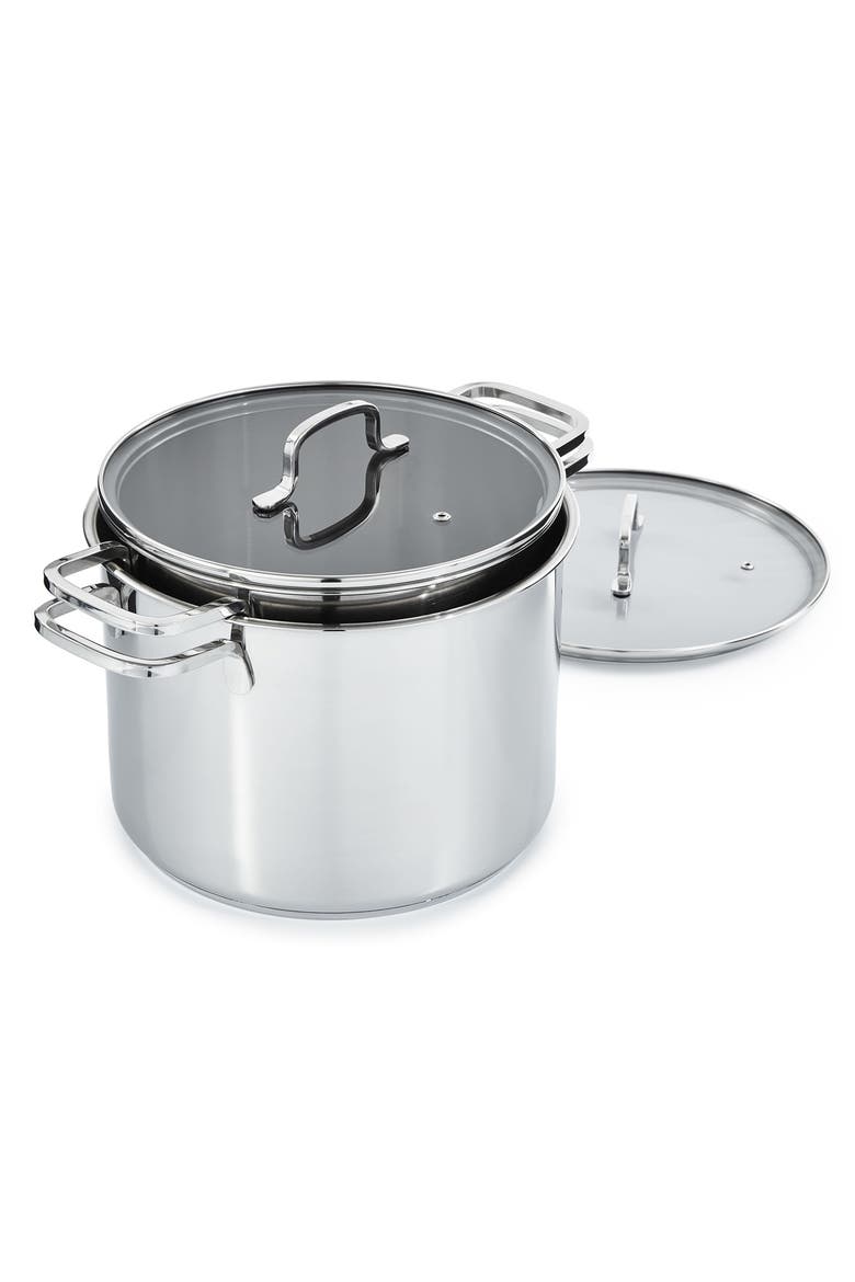 DiNA Helix 4-Piece Stockpot Set, Alternate, color, SILVER