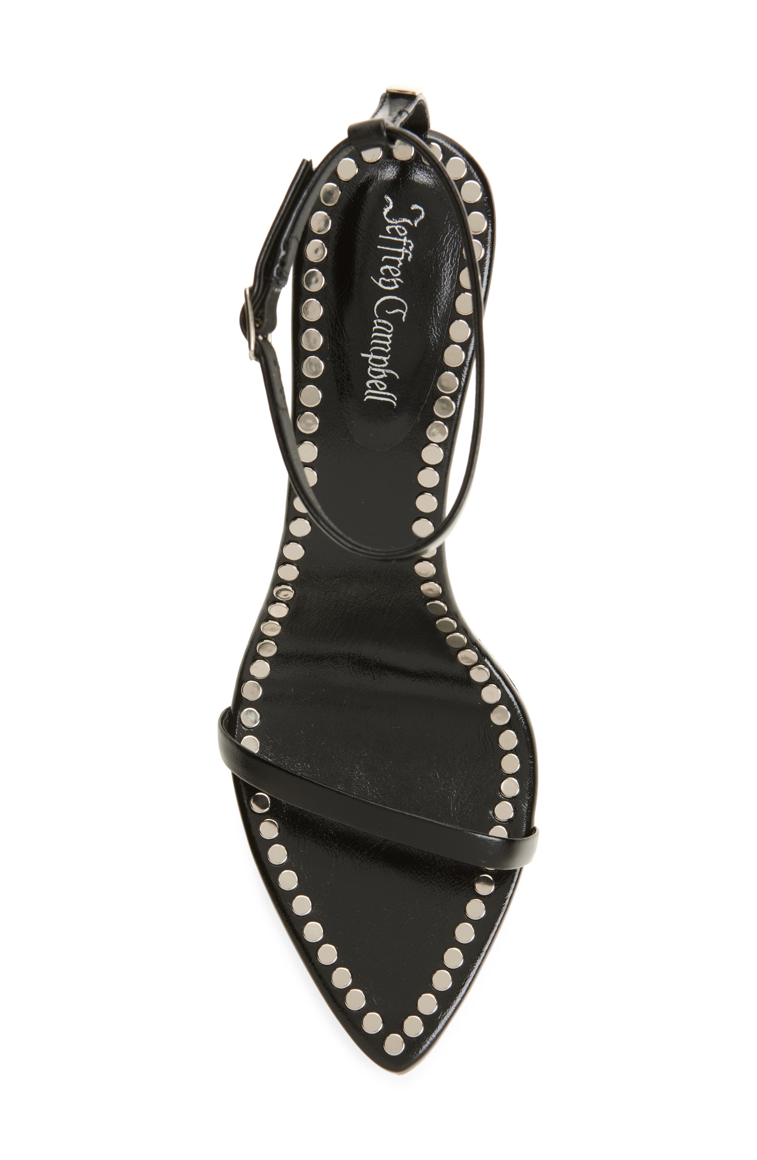Jeffrey Campbell Obsession Ankle Strap Sandal, Alternate, color, Black Silver