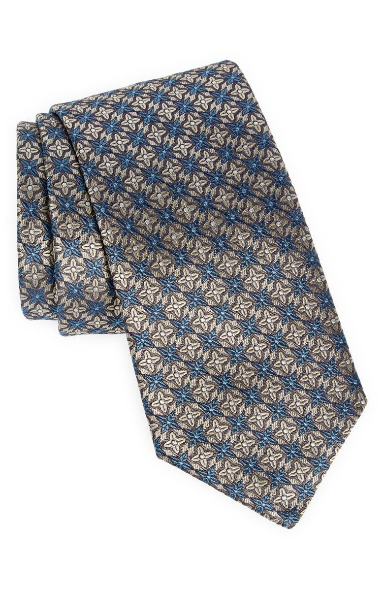 Canali Medallion Silk Tie, Main, color, 