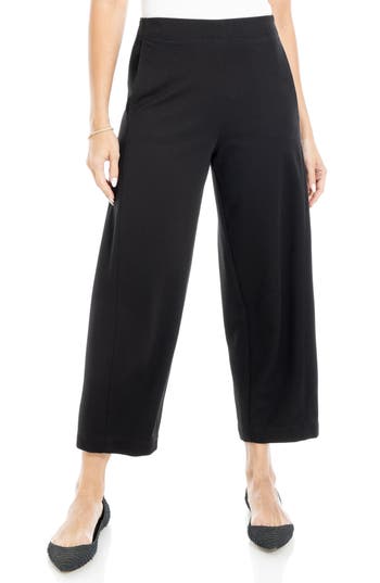 Max Studio Ponte Barrel Pants In Black