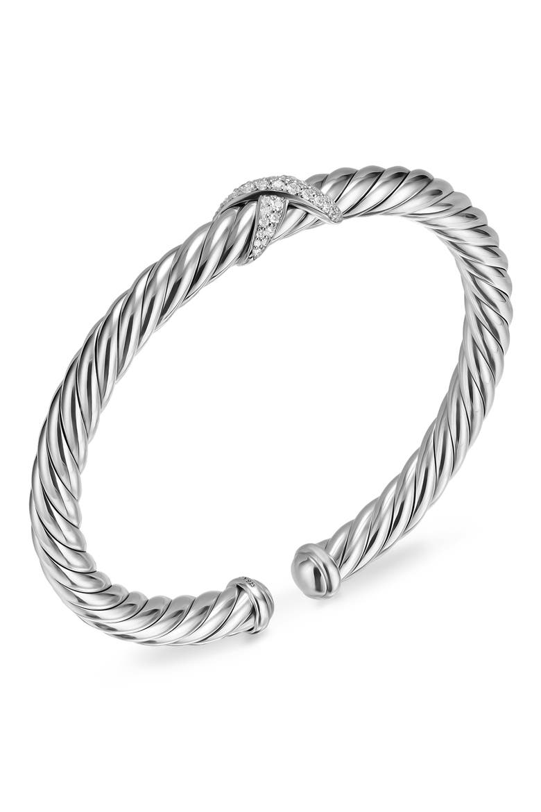 Cable Flex X Bracelet, Alternate, color, SILVER PAVE