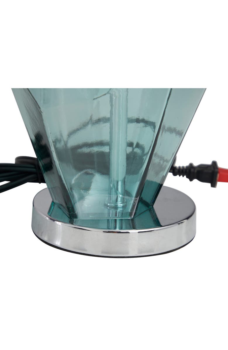 WILLOW ROW Teal Glass Table Lamp, Alternate, color, 