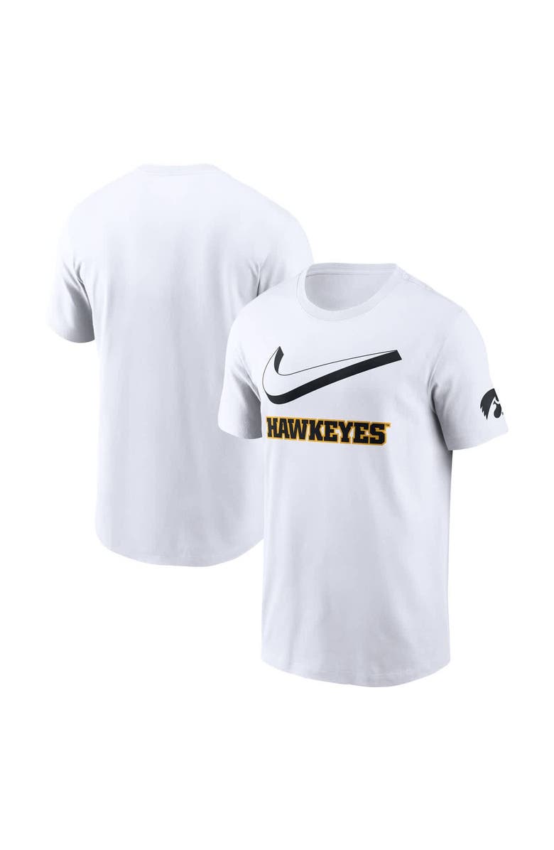 Nike Men's Nike White Iowa Hawkeyes Primetime 2-Hit Swoosh T-Shirt, Alternate, color, White