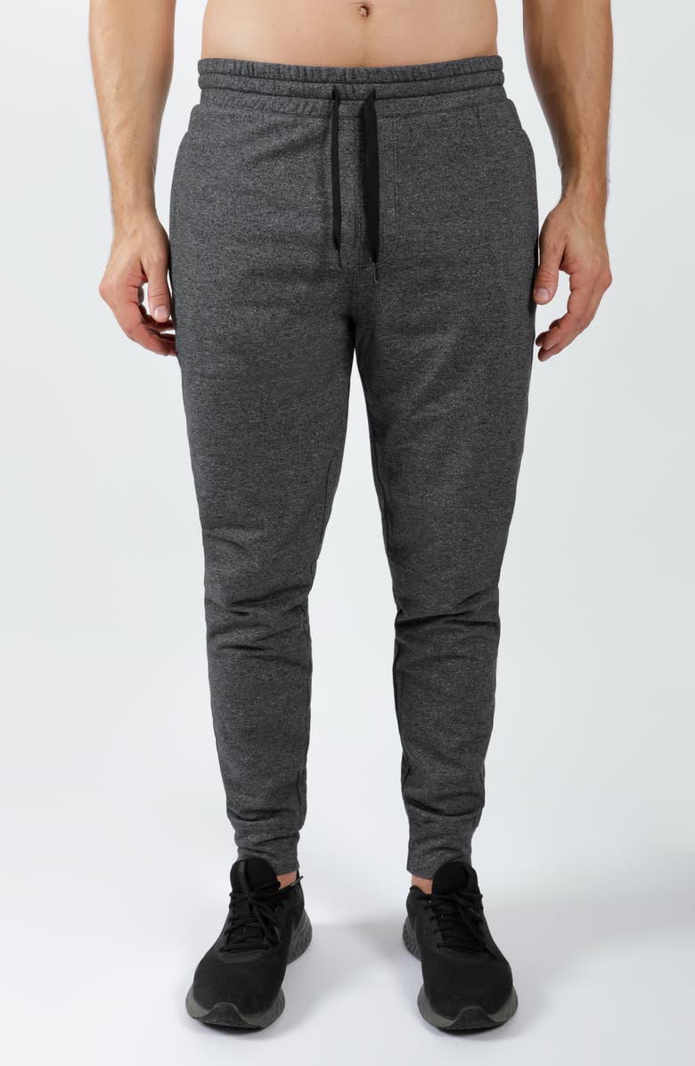 90 DEGREE BY REFLEX Heathered Drawstring Terry Joggers, Alternate, color, 