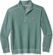 Tommy Bahama Montego Bay Textured Cotton & Lyocell Half Zip Pullover
