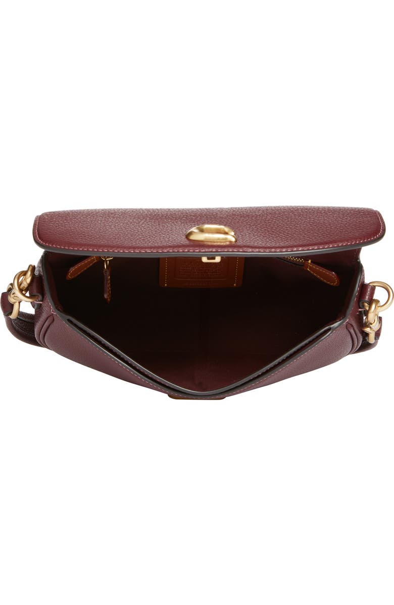 COACH Pebbled Crossbody Bag, Alternate, color, Merlot